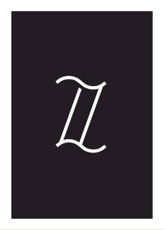 Calligraphy big letter z black poster