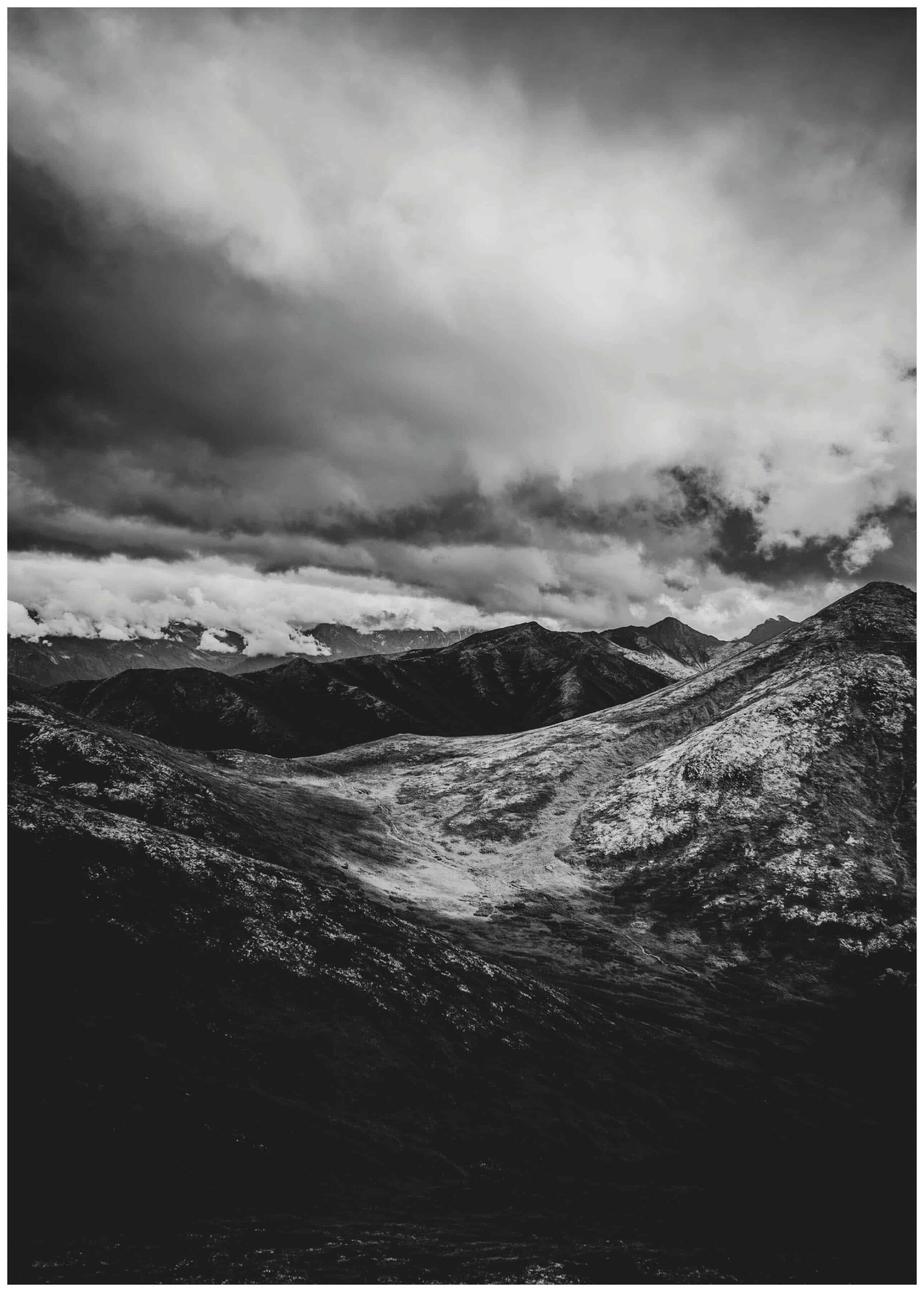 stormy mountains poster