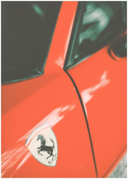 red ferrari poster