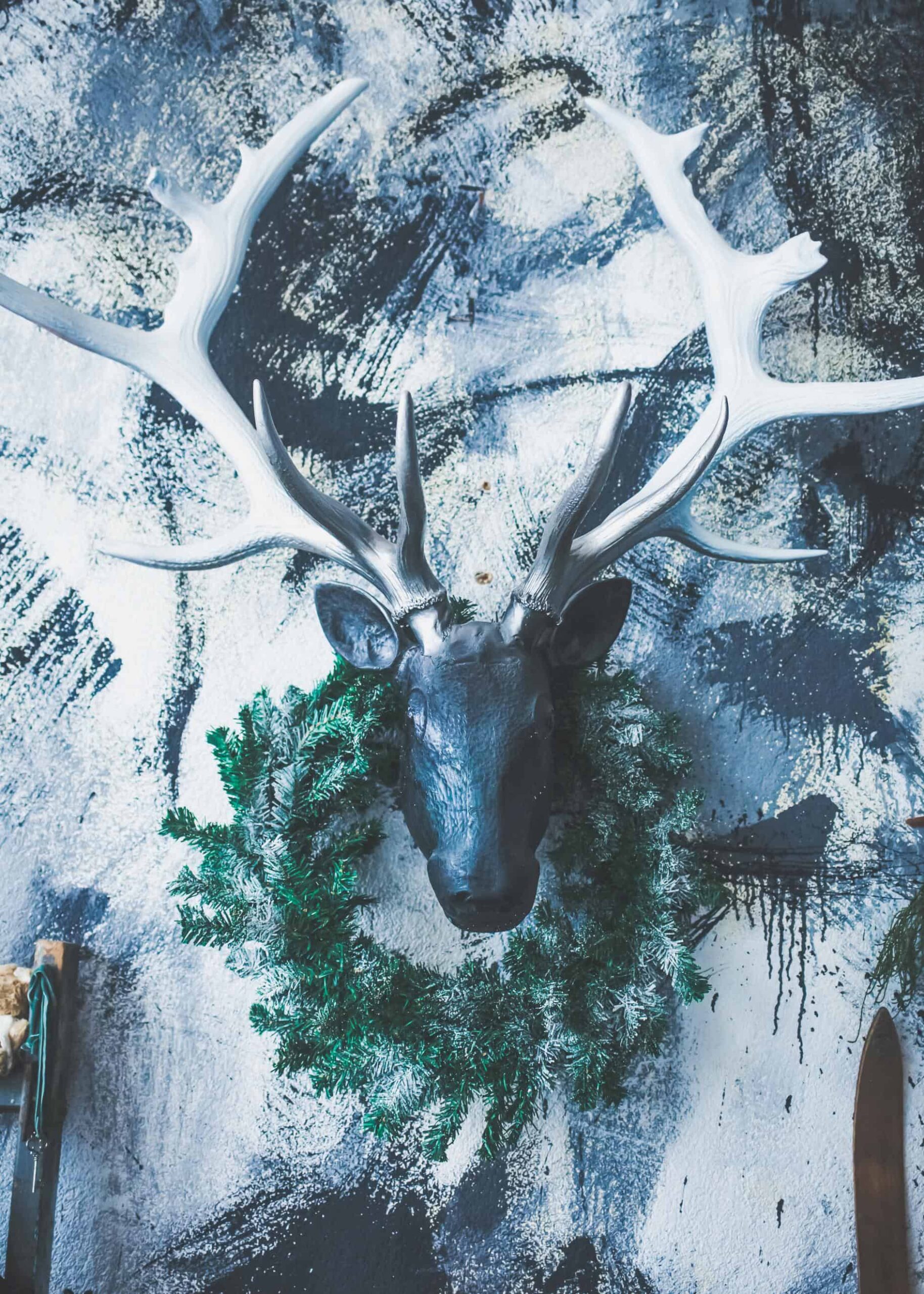 A decorative deer head poster