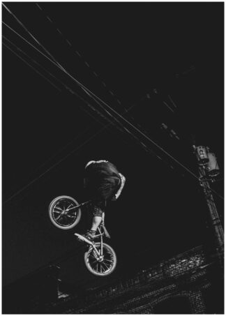 biker in air poster