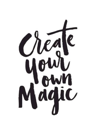 Create Your Own Magic handwriting poster