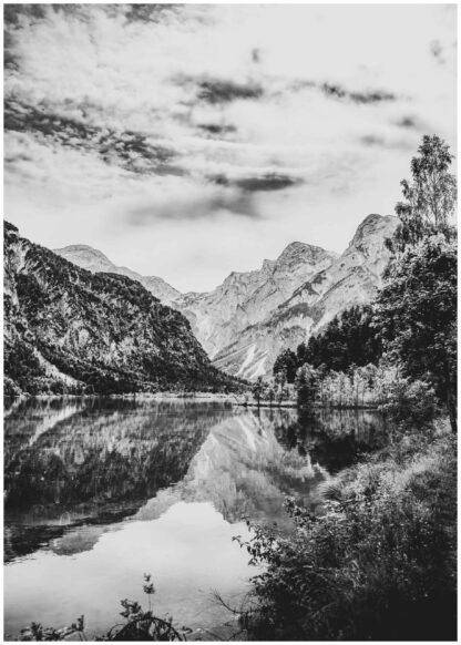 lake and mountains poster