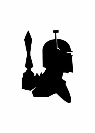 Bounty hunter Boba Fett illustration poster