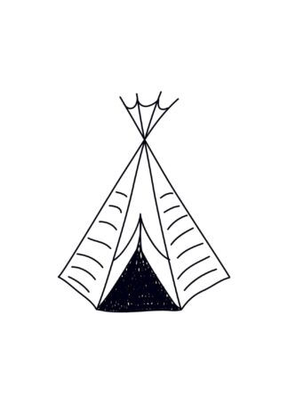 Simple Tipi illustration poster