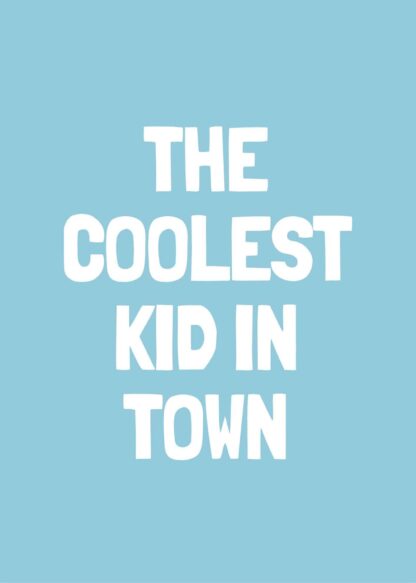 Coolest kid in town-bl poster