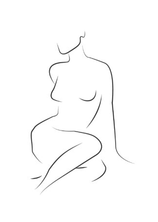 Abstract figure line art No.7 poster