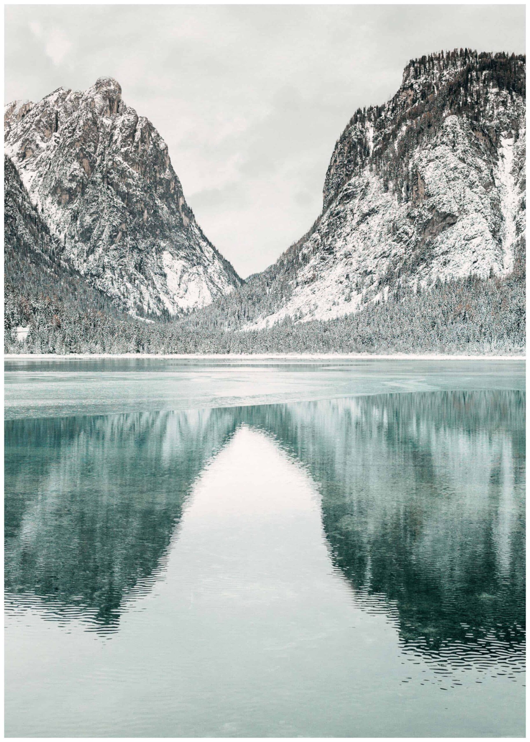 mountains reflections poster