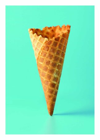 Cone on blue background poster