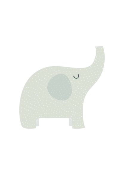 Elephant with dash pattern poster