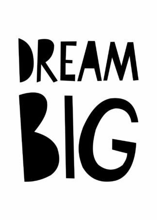 Dream big illustration poster