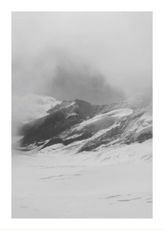 Snow covered mountain during daytime poster