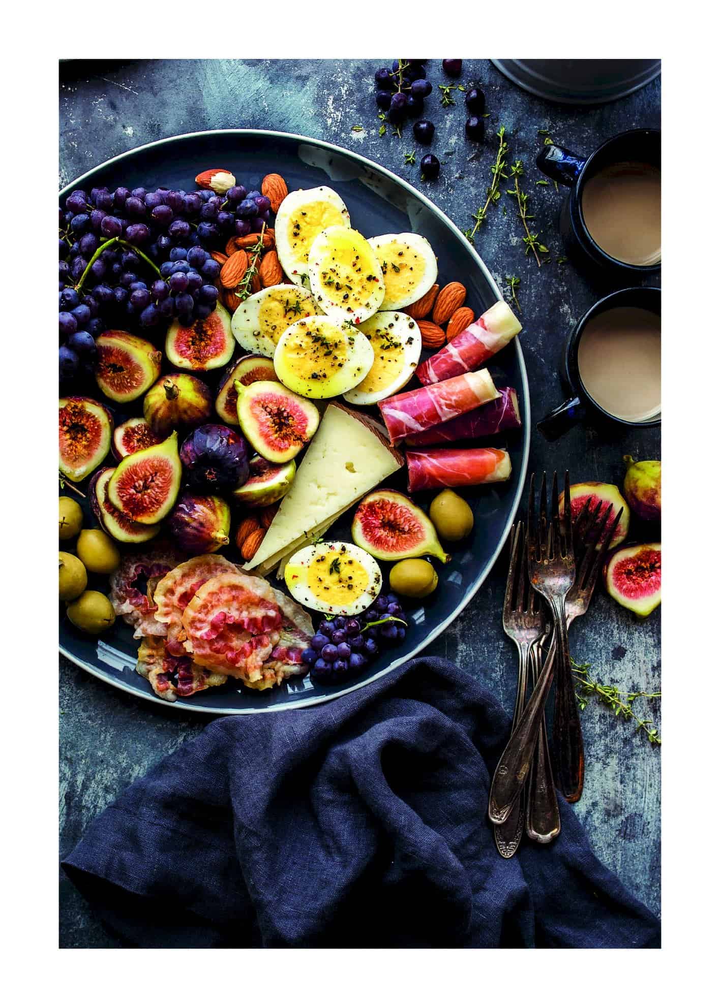 Fig salad with bacon poster