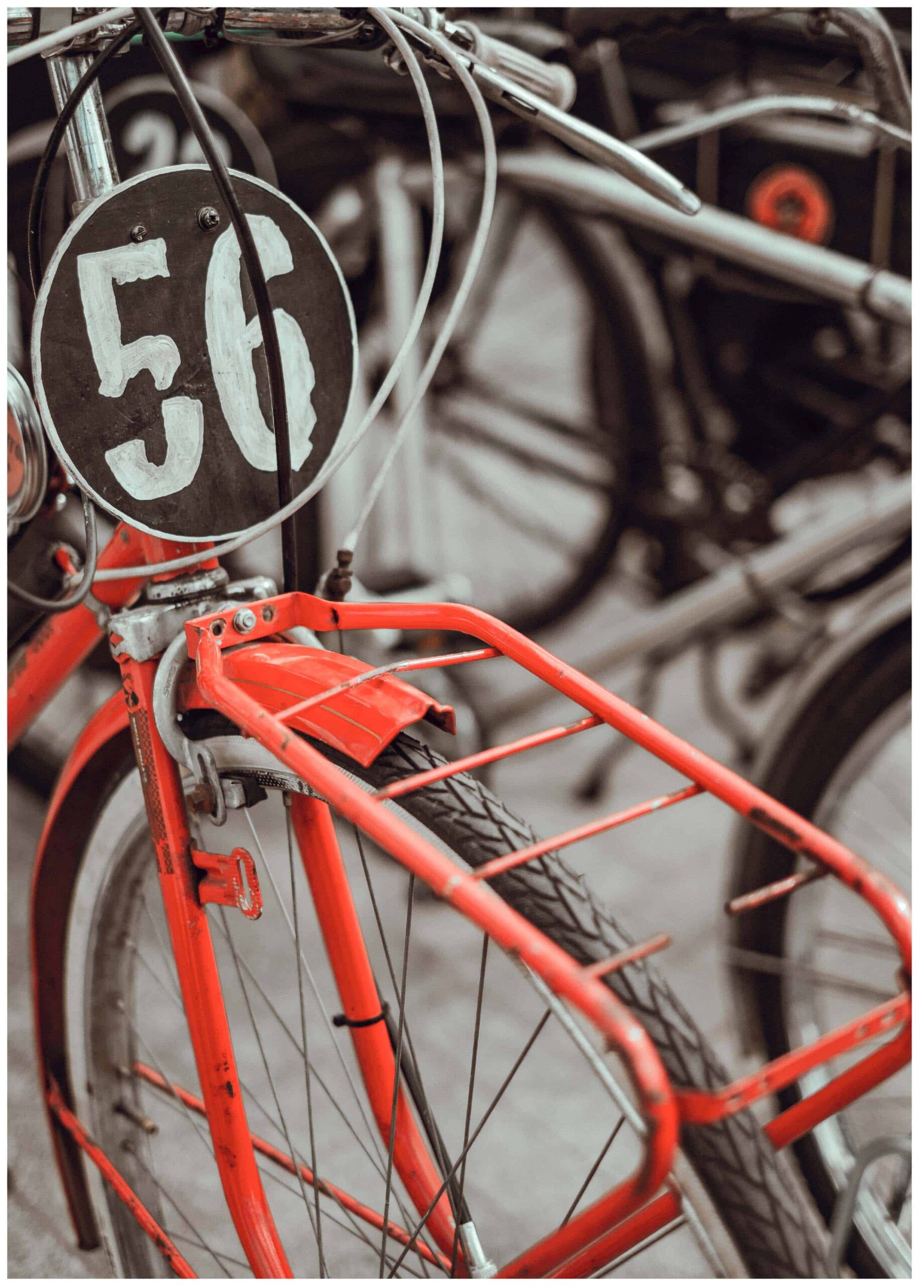 red bicycle poster