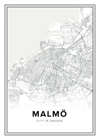 Malmö map poster