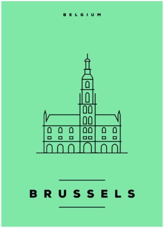 brussels illustration poster