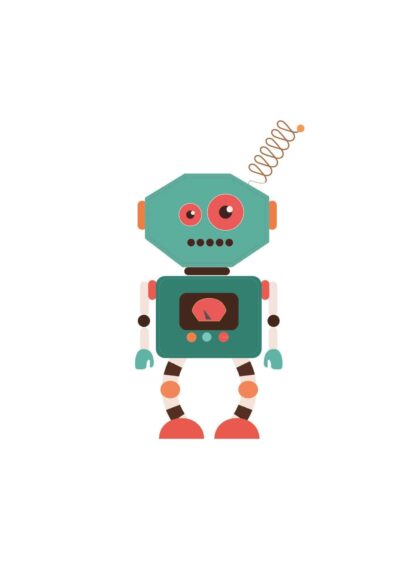 Green robot poster