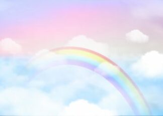 A rainbow on the sky poster