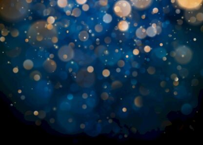 Bokeh on a dark blue background poster