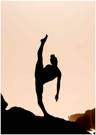 silhouette gymnastic poster