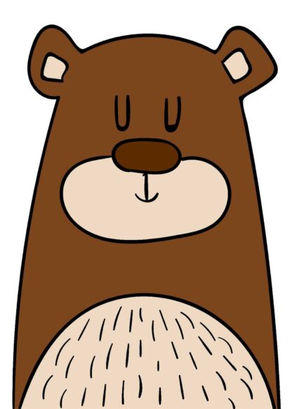 Cute cartoon bear poster