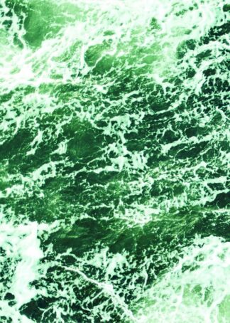 Ocean’s sea foam in emerald green poster