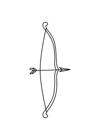 Bow and Arrow illustration poster