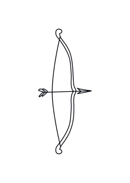 Bow and Arrow illustration poster