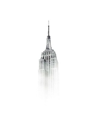 Empire State Building in cloud poster